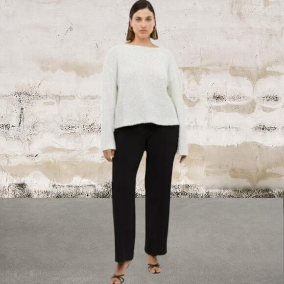 H&M Women's Black High Rise Elastic Waist Dress Pants - Size 2 - Picture 1 of 5
